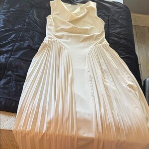 SHEIN Elegant Cream Maxi Dress